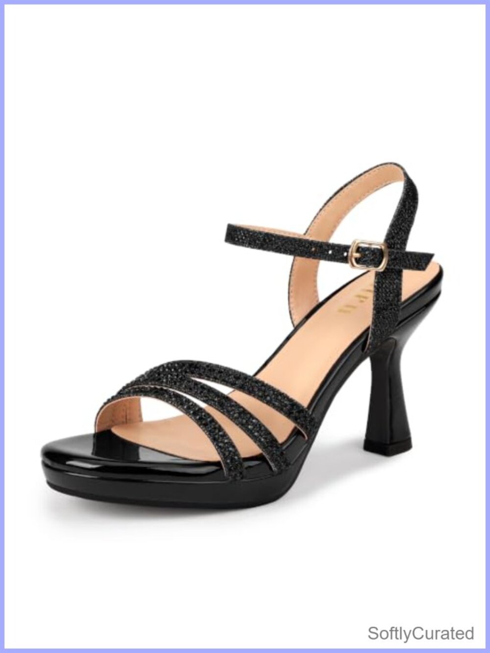 Rhinestone Strappy Platform Heels Stiletto Sandals for Wedding Prom Party